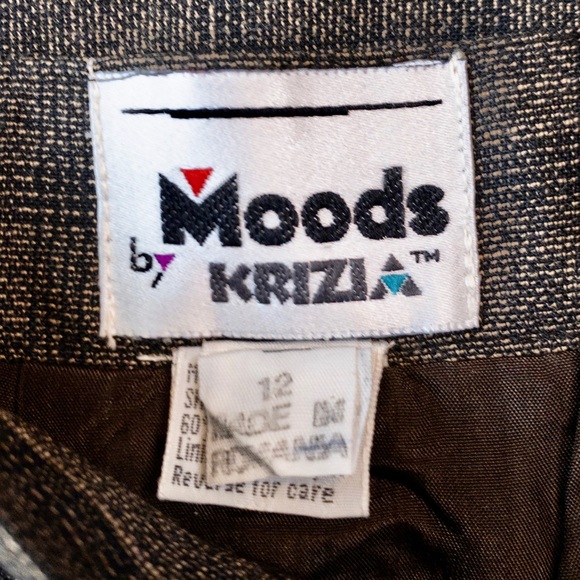 Vintage Moods by Krizia Knee Length Brown Tweed Pencil Skirt - Picture 7 of 7